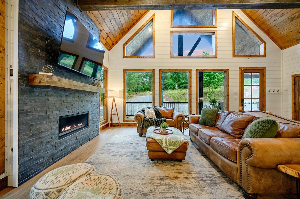 Gas fireplace and seating