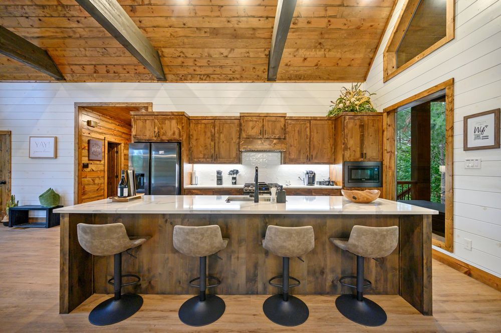 Kitchen island with bar seating